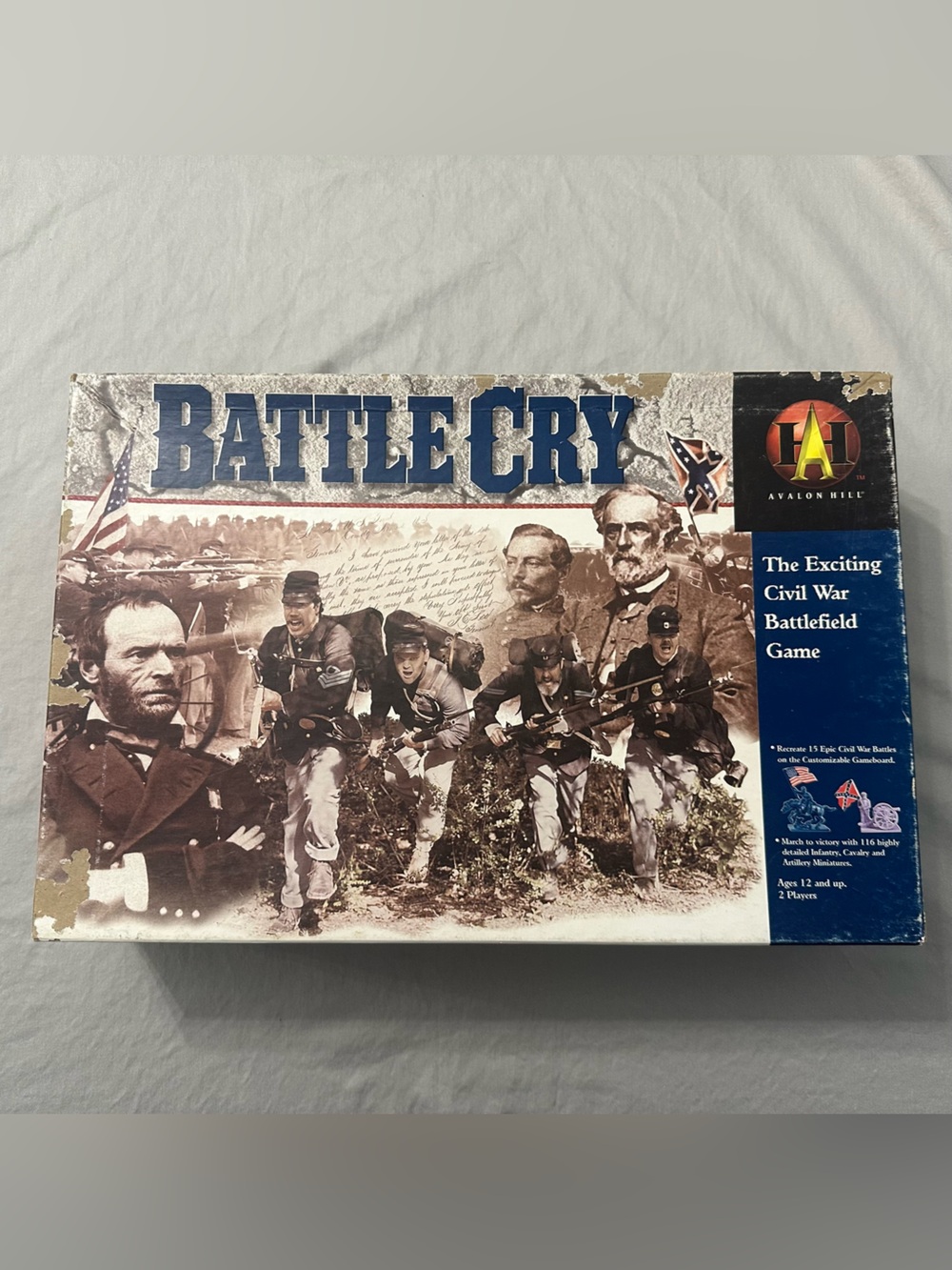 Battle Cry Civil War Battlefield Board Game Avalon Hill Incomplete